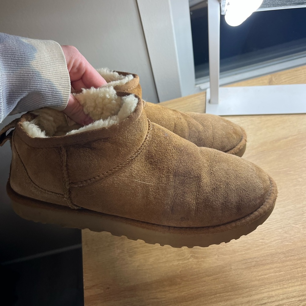 UGG Tan Shearling Ankle Boots